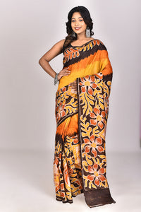 Women's Batik Silk Saree With Blouse Piece