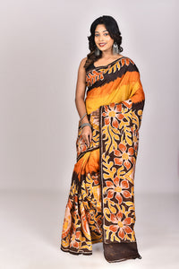 Women's Batik Silk Saree With Blouse Piece