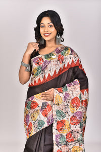 Women's Batik Silk Saree With Blouse Piece