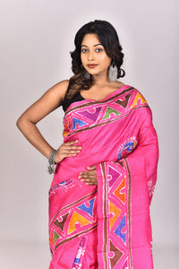 Women's Batik Silk Saree With Blouse Piece