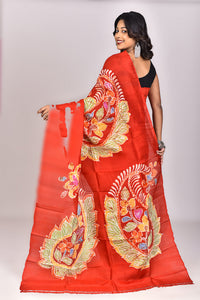 Women's Batik Silk Saree With Blouse Piece