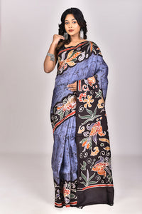 Women's Batik Silk Saree With Blouse Piece