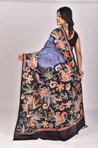 Women's Batik Silk Saree With Blouse Piece