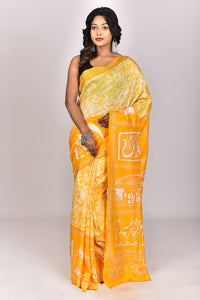Women's Batik Silk Saree With Blouse Piece