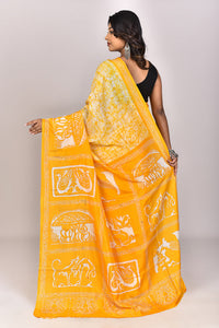 Women's Batik Silk Saree With Blouse Piece