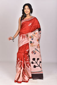 Women's Batik Silk Saree With Blouse Piece