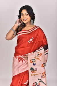 Women's Batik Silk Saree With Blouse Piece