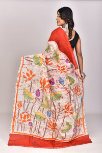 Women's Batik Silk Saree With Blouse Piece