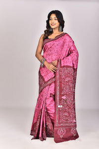 Women's Batik Silk Saree With Blouse Piece
