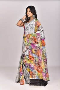 Women's Batik Silk Saree With Blouse Piece