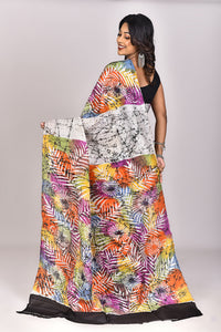 Women's Batik Silk Saree With Blouse Piece