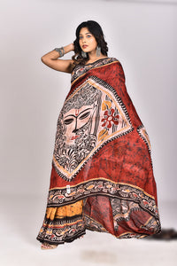 Women's Batik Silk Saree With Blouse Piece
