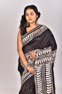Women's Batik Silk Saree With Blouse Piece