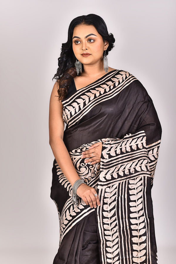 Women's Batik Silk Saree With Blouse Piece