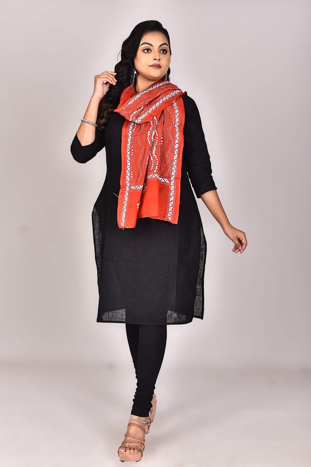 Women's Blended Silk Kantha Dupatta