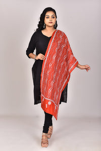 Women's Blended Silk Kantha Dupatta