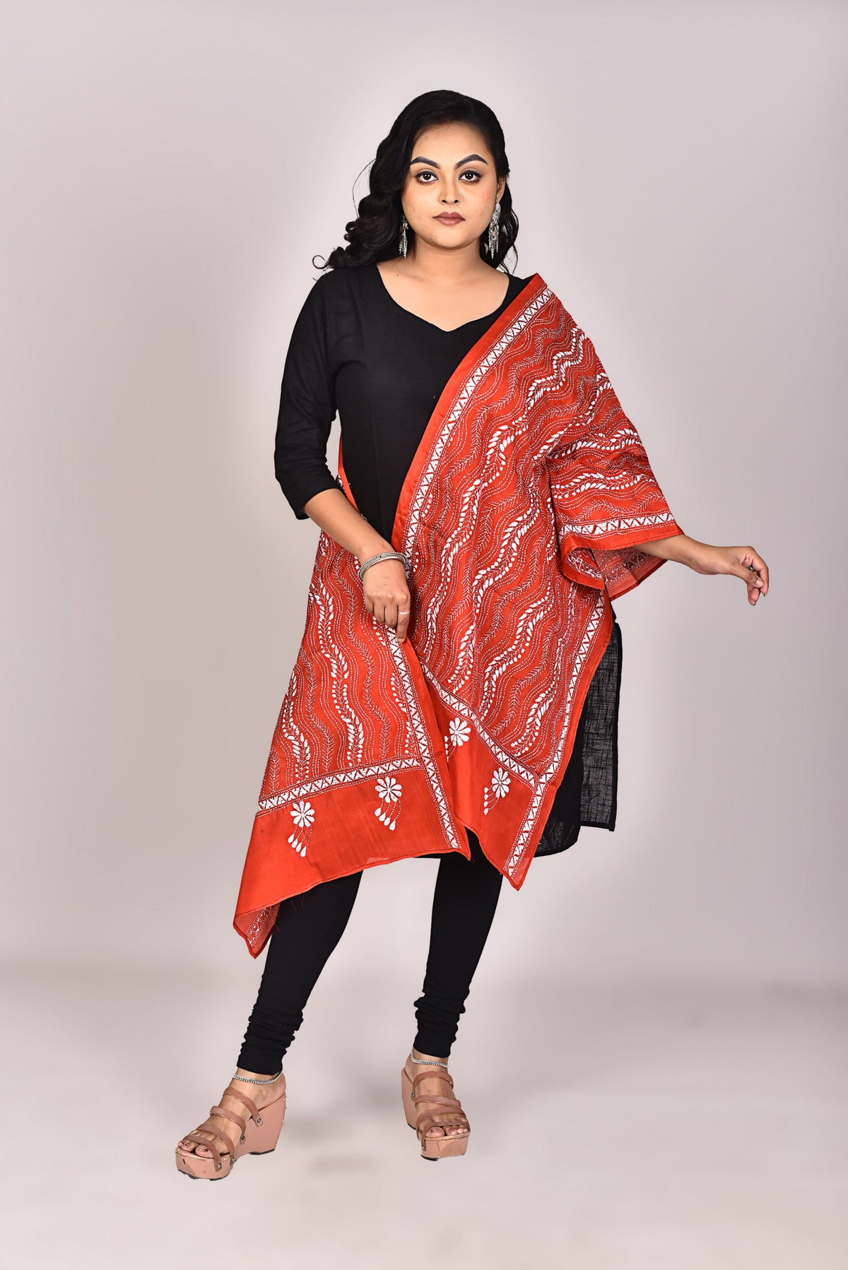 Women's Blended Silk Kantha Dupatta