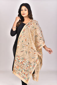 Women's Blended Silk Kantha Dupatta