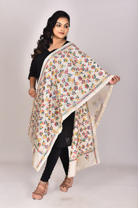 Women's Blended Silk Kantha Dupatta
