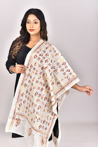 Women's Blended Silk Kantha Dupatta