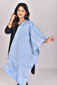 Women's Blended Silk Kantha Dupatta