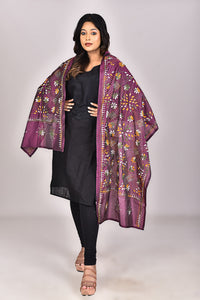 Women's Blended Silk Kantha Dupatta