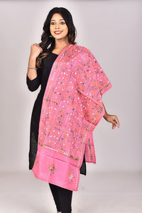 Women's Blended Silk Kantha Dupatta