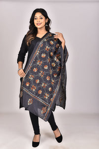 Women's Blended Silk Kantha Dupatta