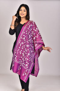 Women's Blended Silk Kantha Dupatta