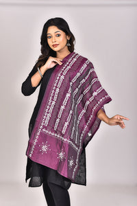 Women's Blended Silk Kantha Dupatta