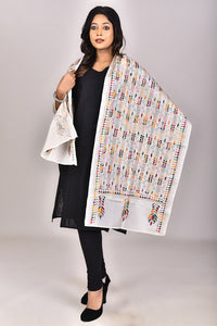 Women's Blended Silk Kantha Dupatta