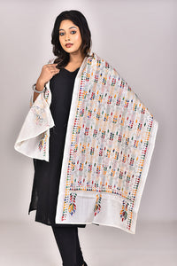 Women's Blended Silk Kantha Dupatta