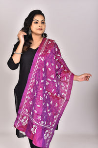 Women's Blended Silk Kantha Dupatta