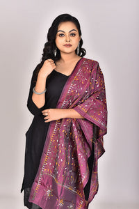 Women's Blended Silk Kantha Dupatta