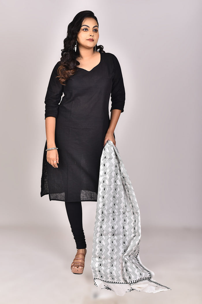 Women's Blended Silk Kantha Dupatta