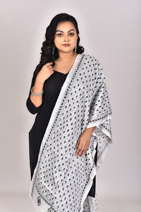Women's Blended Silk Kantha Dupatta