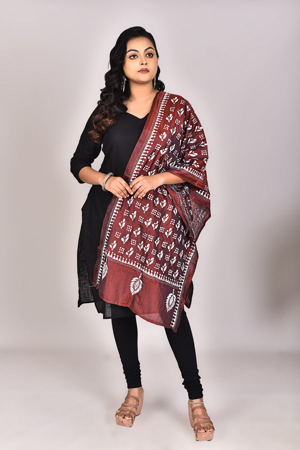 Women's Blended Silk Kantha Dupatta