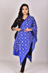 Women's Blended Silk Kantha Dupatta