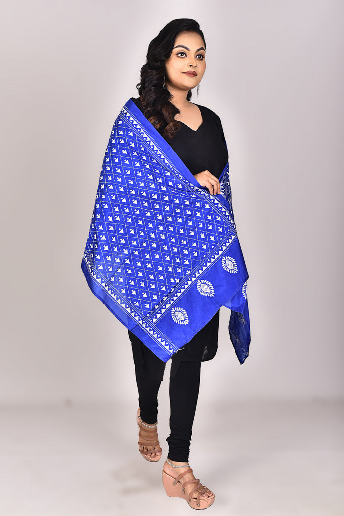 Women's Blended Silk Kantha Dupatta