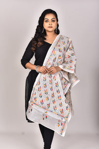 Women's Blended Silk Kantha Dupatta