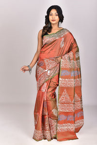 Women's Katan Silk Block Saree With Blouse Piece