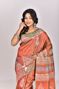 Women's Katan Silk Block Saree With Blouse Piece