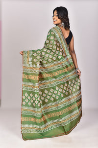 Women's Katan Silk Block Saree With Blouse Piece