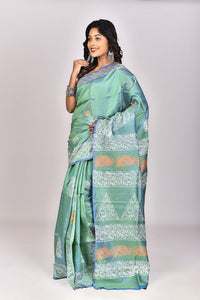 Women's Katan Silk Block Saree With Blouse Piece