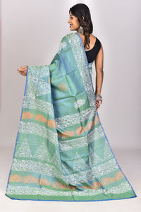 Women's Katan Silk Block Saree With Blouse Piece