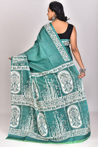 Women's Katan Silk Block Saree With Blouse Piece
