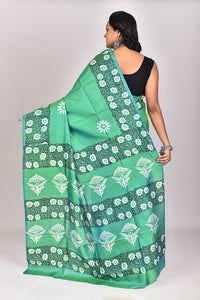Women's Katan Silk Block Saree With Blouse Piece