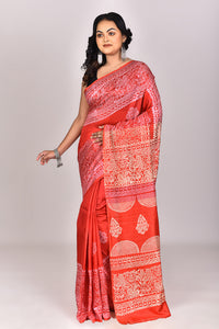 Women's Katan Silk Block Saree With Blouse Piece