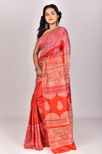 Women's Katan Silk Block Saree With Blouse Piece