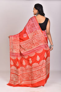 Women's Katan Silk Block Saree With Blouse Piece